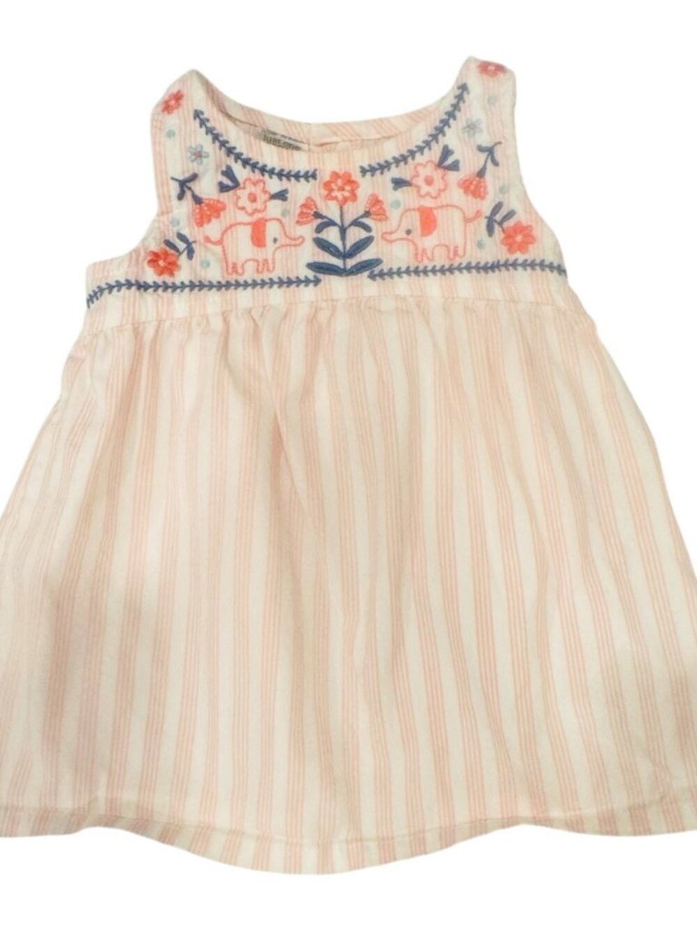 Pink Stripe ELEPHANT Floral Size 3 Months Dress